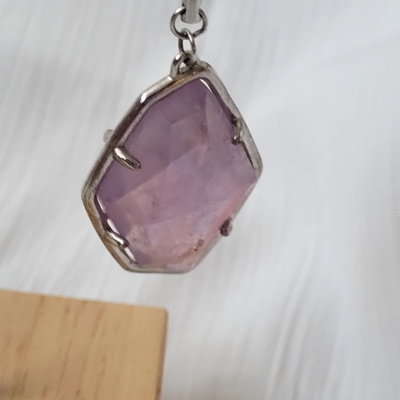 Kendra Scott (Charmian) Amethyst Dichroic Glass Statement Earrings - Picture 2 of 13